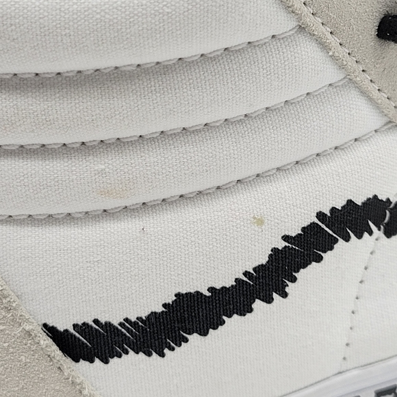 Vans. Unisex SK8-Hi Reissue DIY Black/ True White Skate Shoe - Picture 10 of 12